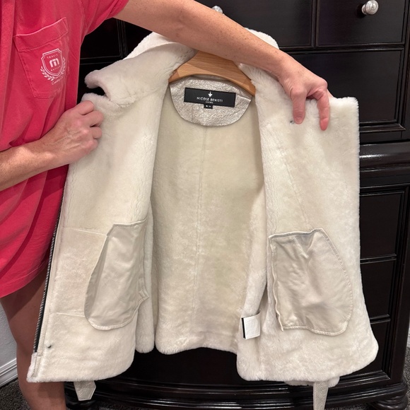 Nicole Benisti Montreal Shearling/Leather Coat - Picture 4 of 12